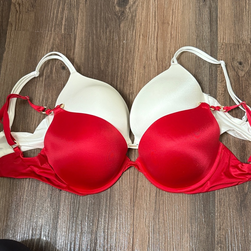 Victoria's Secret Red and White Bras
